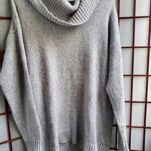 Ralph Lauren Cowl Neck gray knit pullover / cardigan / sweater